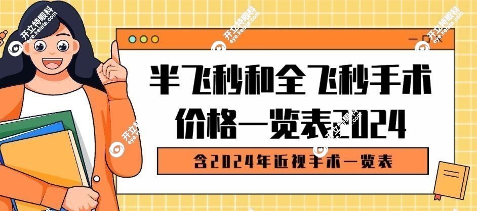 半飞秒和全飞秒手术价格一览表2024,蔡司半飞1万/全飞秒1.5万+