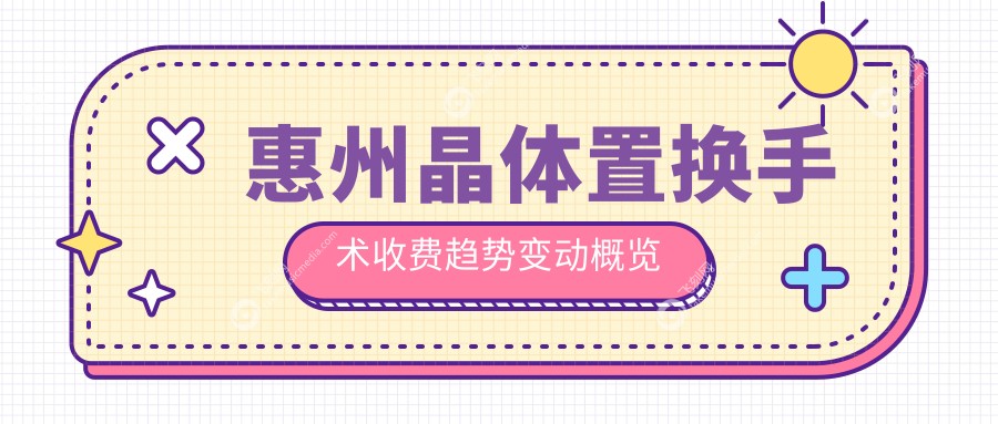 惠州晶体置换手术收费趋势变动概览