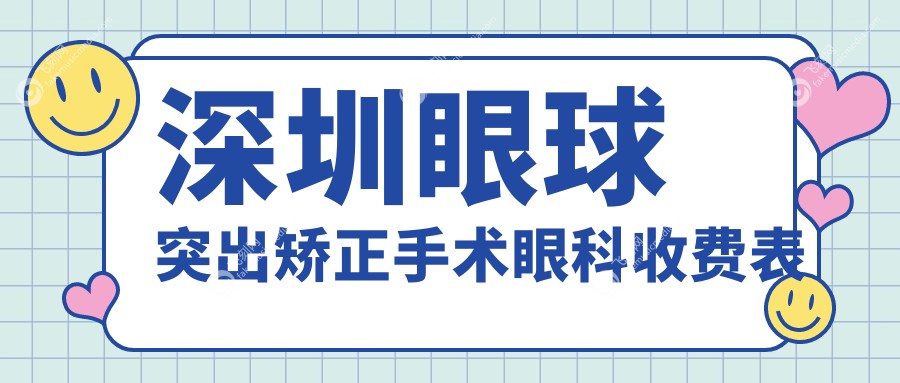 深圳眼球突出矫正手术眼科收费表