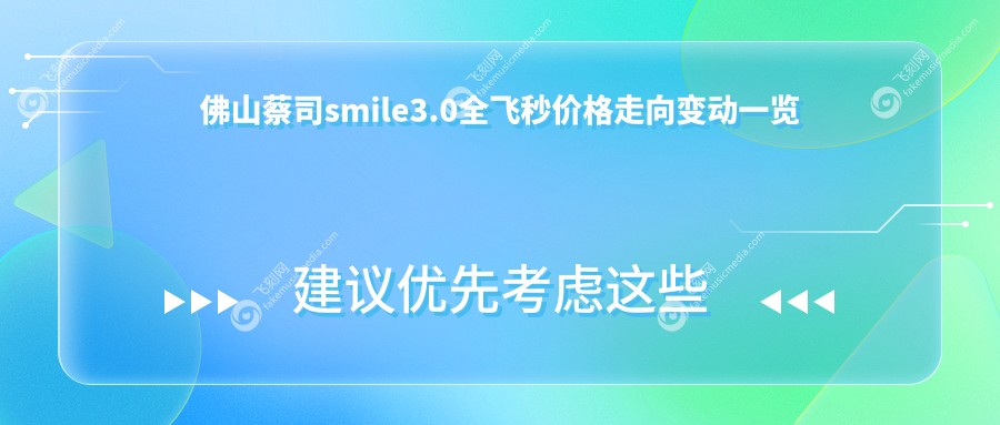 佛山蔡司smile3.0全飞秒价格走向变动一览