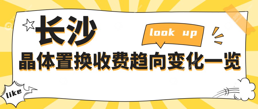 长沙晶体置换收费趋向变化一览