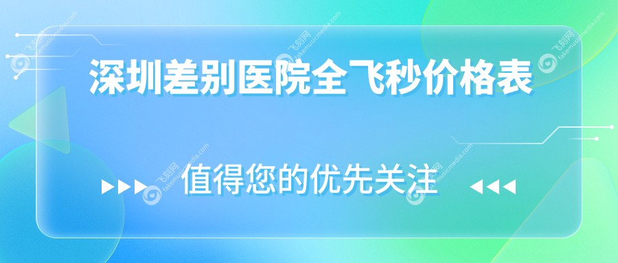 深圳差别医院全飞秒价格表