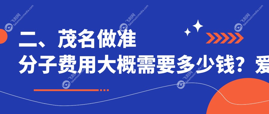 二、茂名做准分子费用大概需要多少钱？爱尔7699/8758/7498