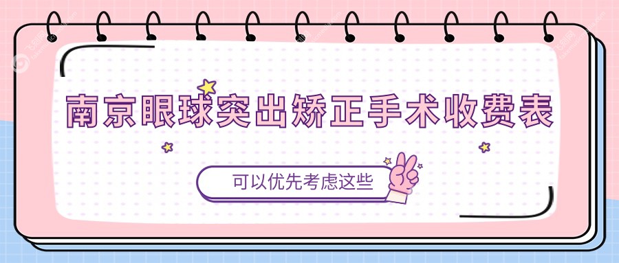 南京眼球突出矫正手术收费表
