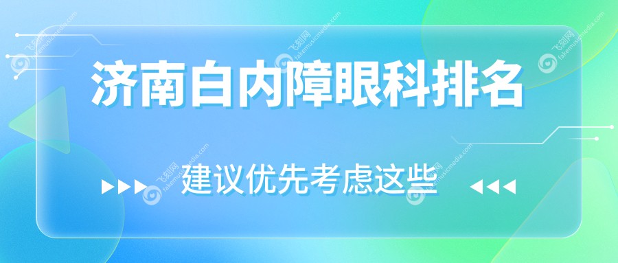 济南白内障眼科排名
