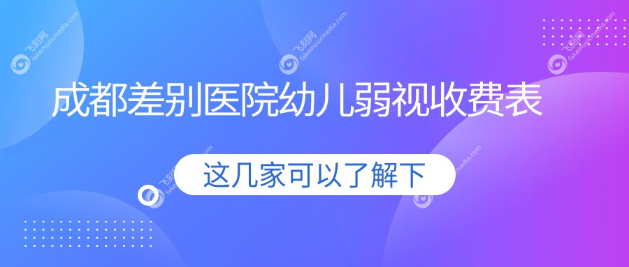 成都差别医院幼儿弱视收费表