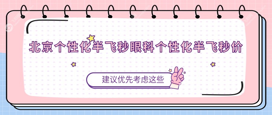 北京个性化半飞秒眼科个性化半飞秒价格表