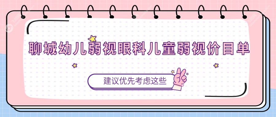 聊城幼儿弱视眼科儿童弱视价目单