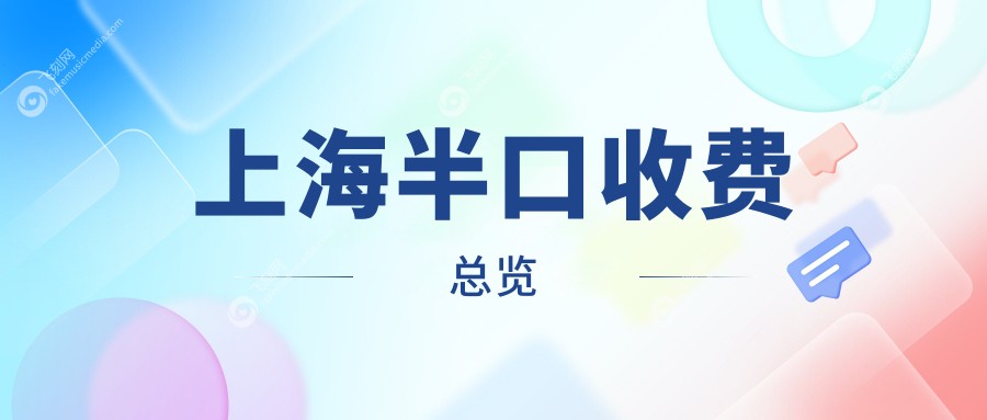 上海半口收费总览