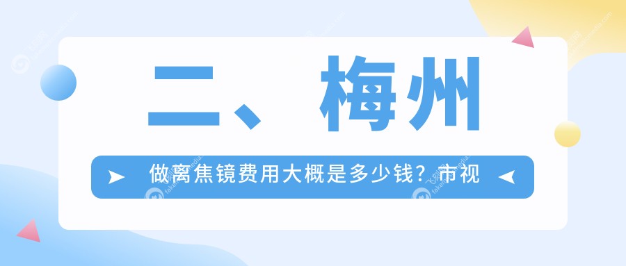 二、梅州做离焦镜费用大概是多少钱？市视立康980、1168、1360