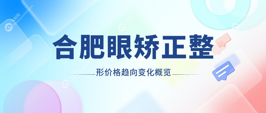 合肥眼矫正整形价格趋向变化概览
