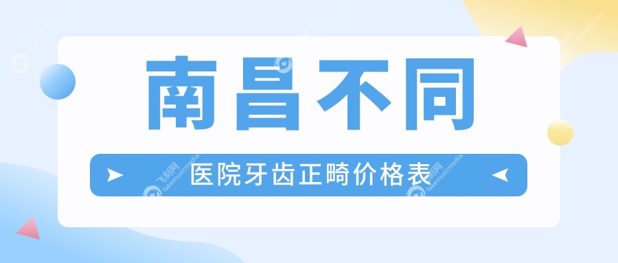 南昌不同医院牙齿正畸价格表