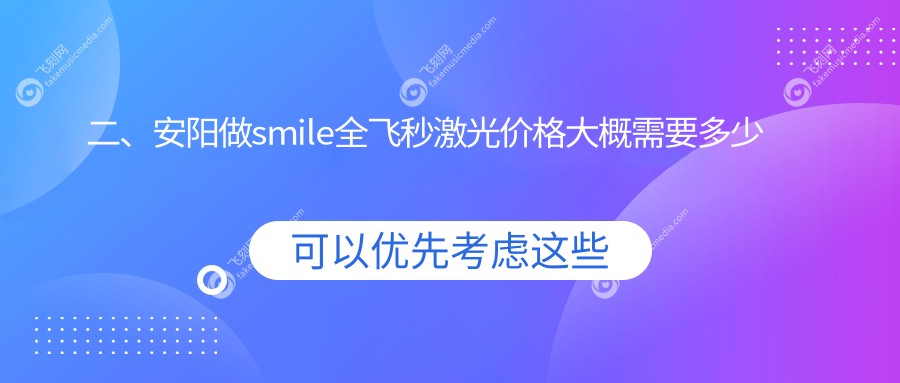 二、安阳做smile全飞秒激光价格大概需要多少钱？康目17480、17980、16859