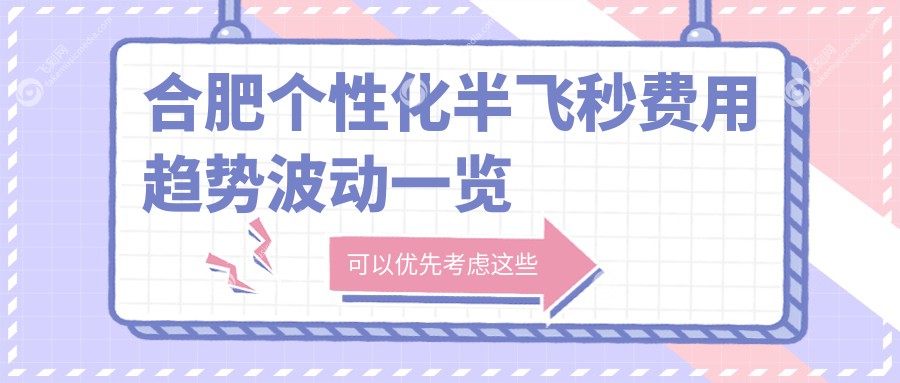 合肥个性化半飞秒费用趋势波动一览