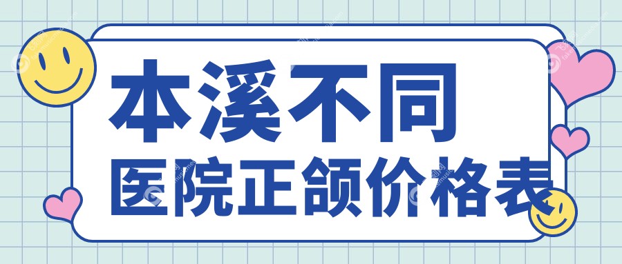 本溪不同医院正颌价格表