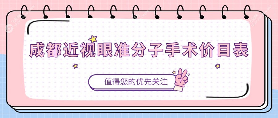 成都近视眼准分子手术费用指南：十家眼科医院收费标准大比拼，推荐成都何氏视佳、睛彩、新视界等