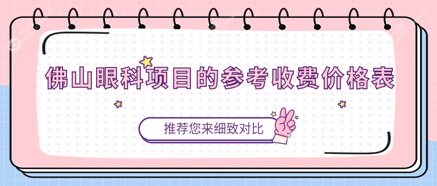 佛山眼科费用大揭秘：雅科眼科三水医视与希玛眼科价格对比指南