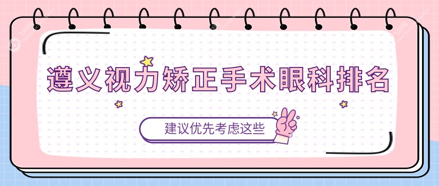 遵义视力矫正手术眼科排名