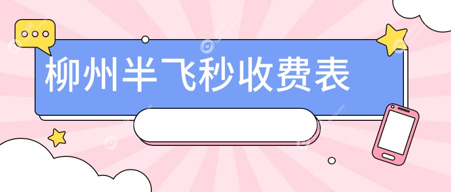 柳州半飞秒收费表
