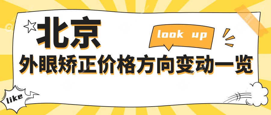 北京外眼矫正价格方向变动一览