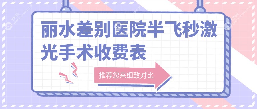 丽水差别医院半飞秒激光手术收费表