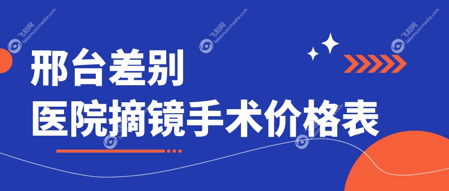 邢台差别医院摘镜手术价格表
