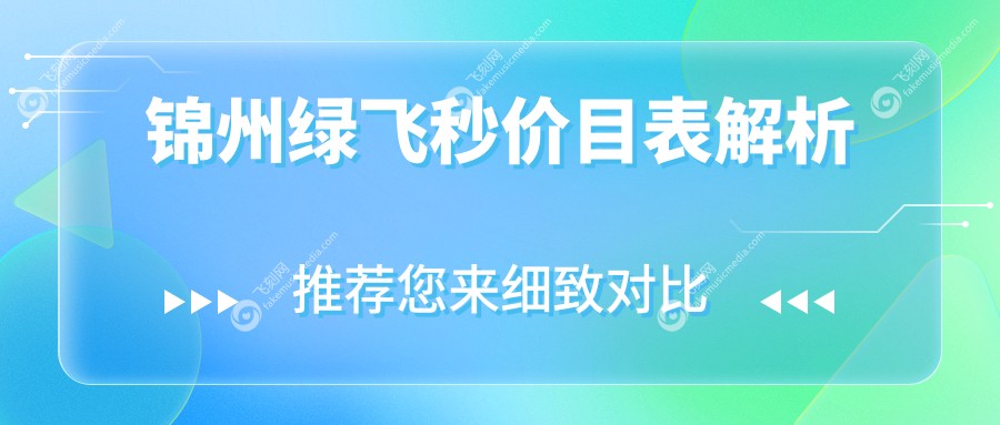 锦州绿飞秒价目表解析