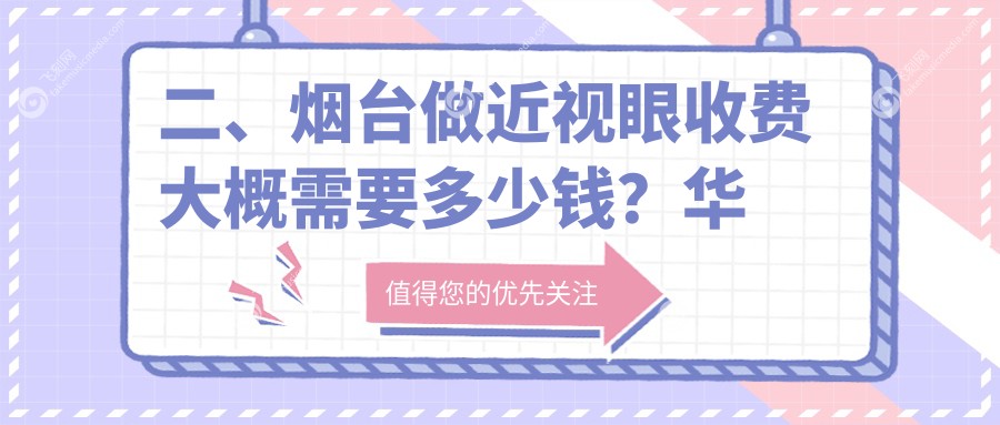 二、烟台做近视眼收费大概需要多少钱？华厦眼科10960/11360/11590
