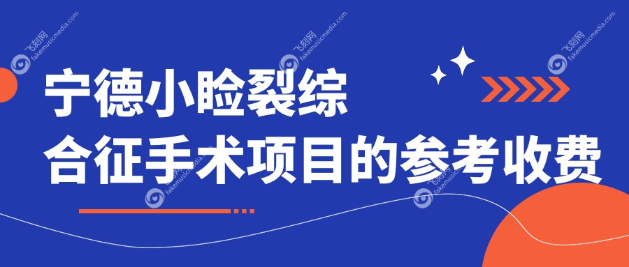 宁德小睑裂综合征手术项目的参考收费价格表