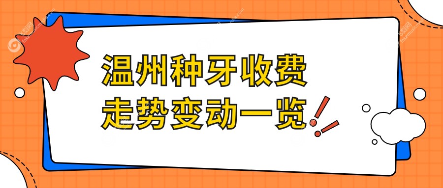 温州种牙收费走势变动一览