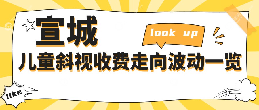 宣城儿童斜视收费走向波动一览