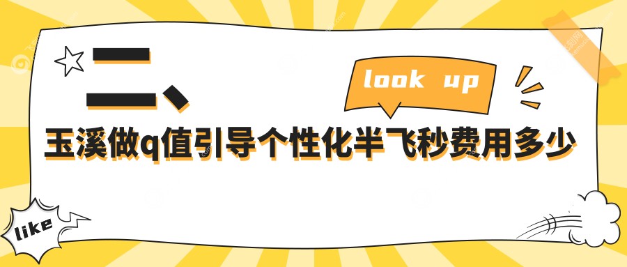 二、玉溪做q值引导个性化半飞秒费用多少钱？艾维17658