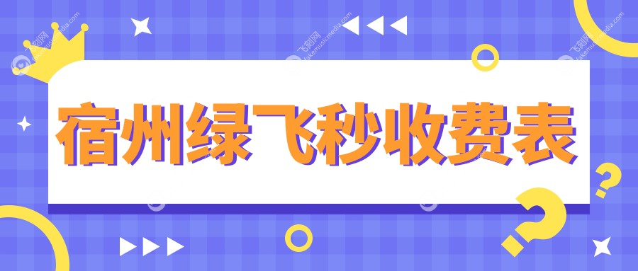 宿州绿飞秒收费表