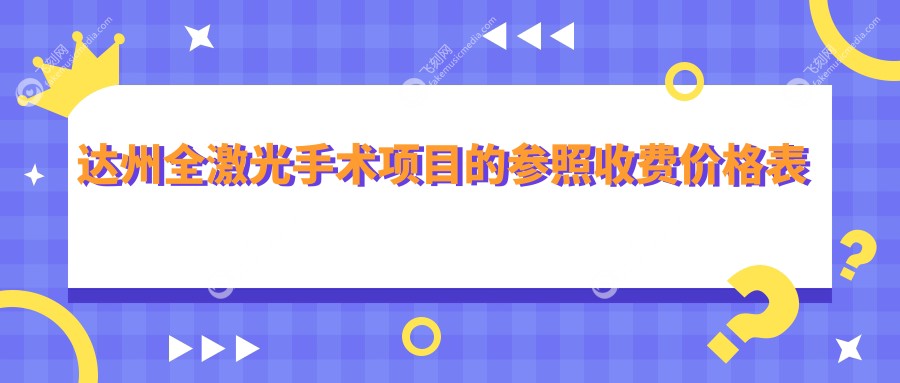 达州全激光手术项目的参照收费价格表