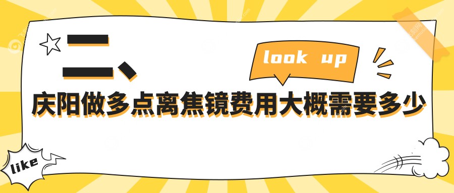 二、庆阳做多点离焦镜费用大概需要多少钱？1098、960、1160