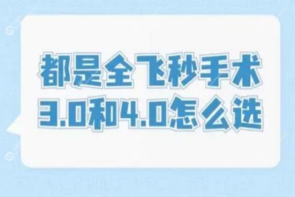 全飞秒4.0和3.0效 果一样吗?哪个更实用?多花几千块值不值?一篇说透全飞秒4.0!3