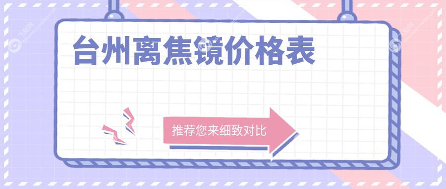 台州离焦镜价格表