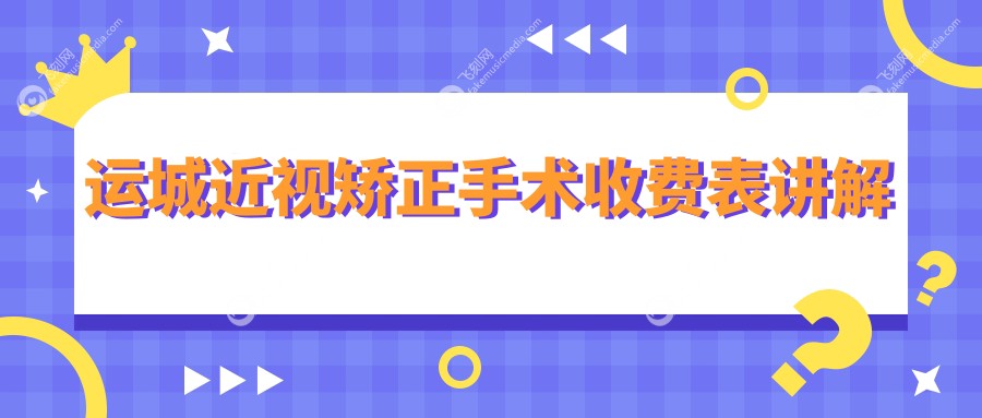 运城近视矫正手术收费表讲解
