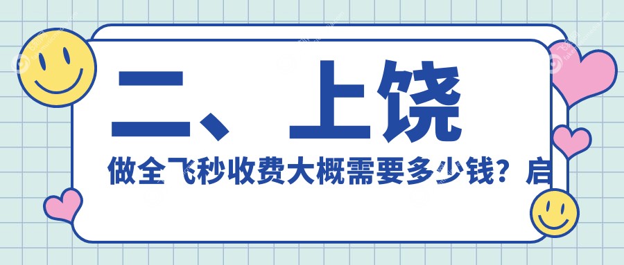 二、上饶做全飞秒收费大概需要多少钱？启明眼科11699、10390、9799