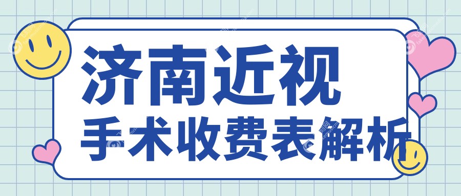 济南近视手术收费表解析