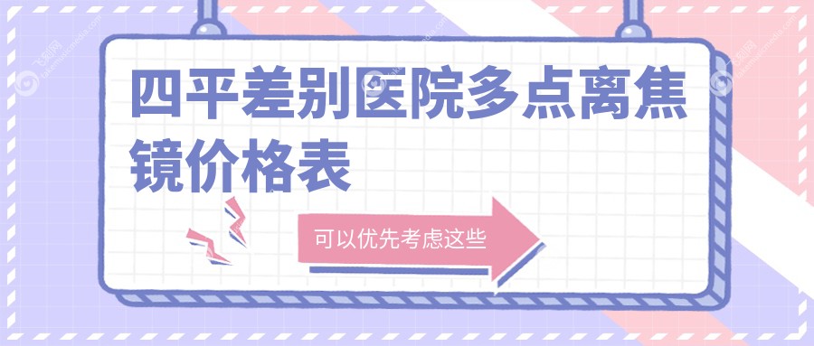 四平差别医院多点离焦镜价格表